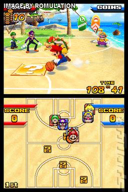 Mario Slam Basketball  for NDS screenshot